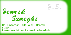 henrik sumeghi business card